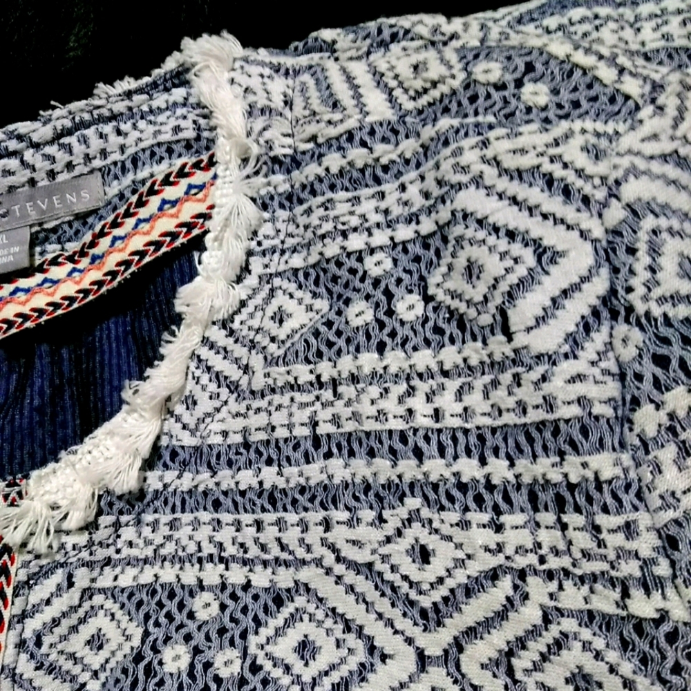 Valerie Stevens Navajo Print Open Cardigan XL
